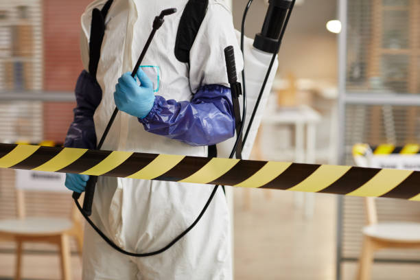 Professional Biohazard Cleanup technician working in Kearny, NJ